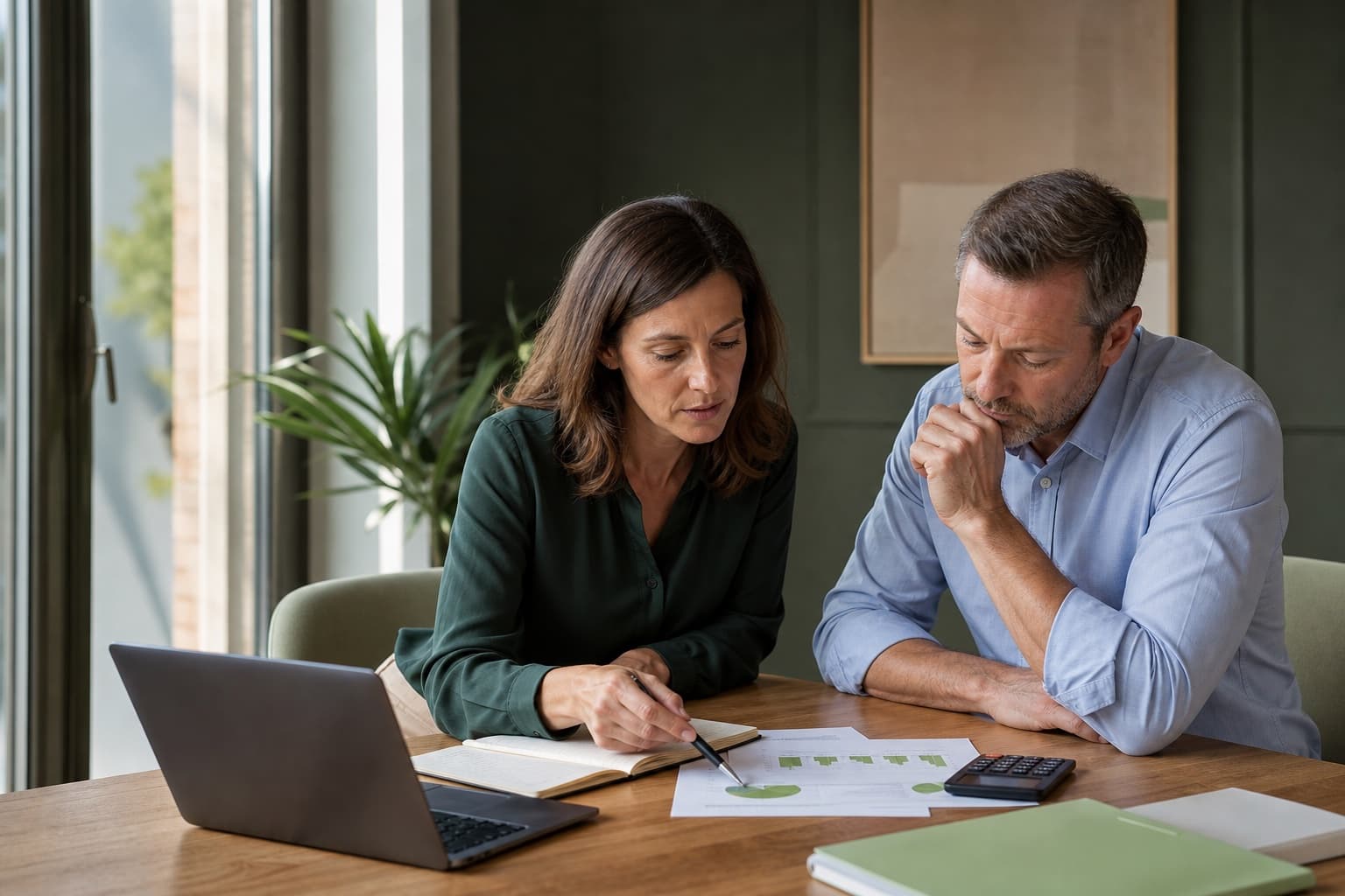 Une équipe compare ses scénarios de budget logement